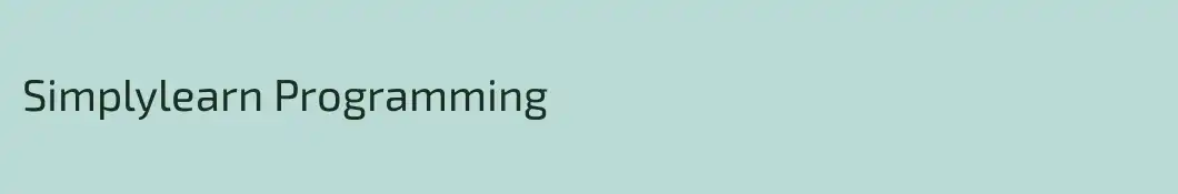 Simplylearn Programming